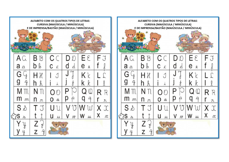 Alfabeto Para Colar No Caderno | PDF