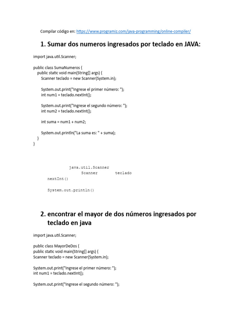 Compilar Código en JAVA | PDF | Java (lenguaje de programación ...