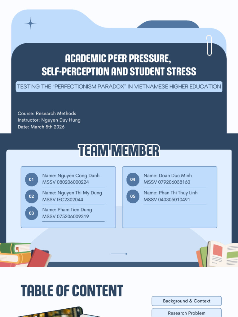 Academic Peer Pressure, Self-Perception and Student Stress | PDF | Self ...