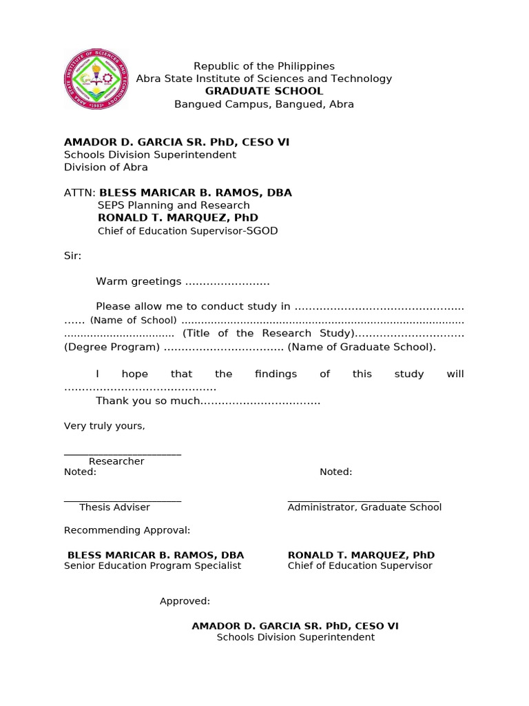 Request Letter Template Example | PDF