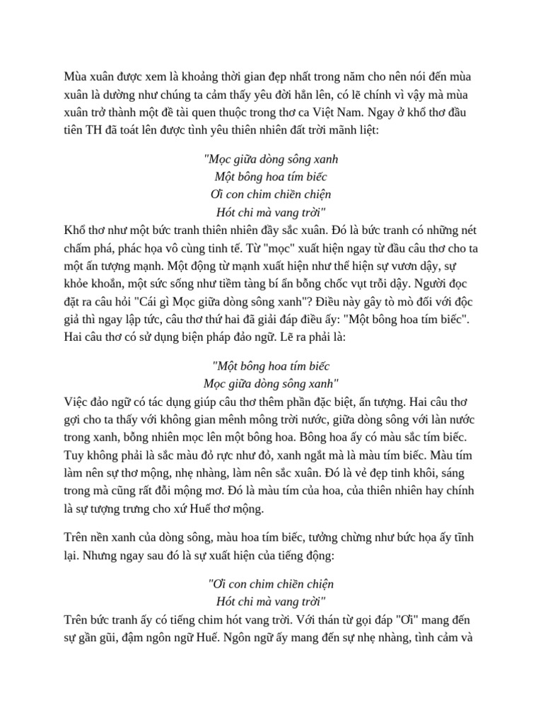 Thân Bài ST Và MXNN | PDF