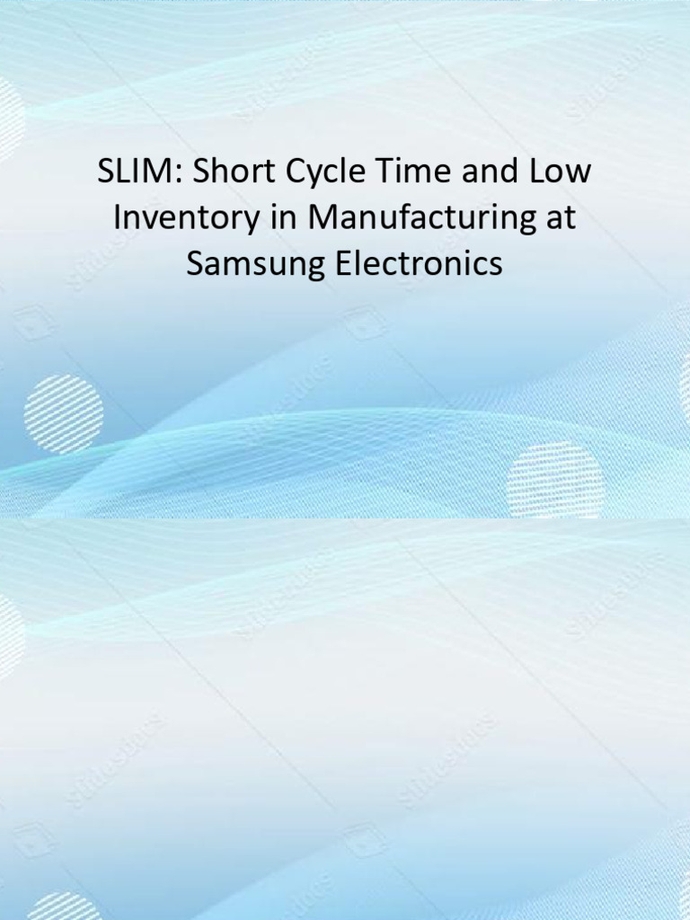 Short Cycle Time and Low Inventory in Manufacturing | PDF | Memoria ...