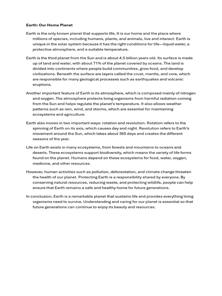 Essay of Earth - RC | PDF