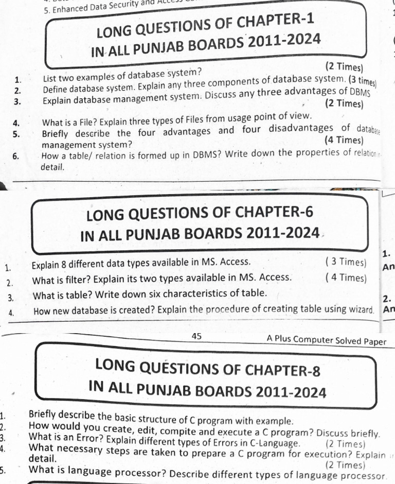 Computer Science P2 Important Long Questions 17-Feb-2026 07-12-04 | PDF