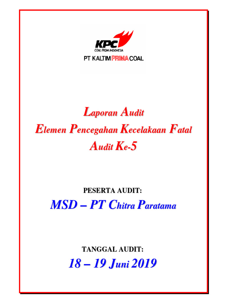 20190618-Fpe Audit 5 Report MSD-CP | PDF
