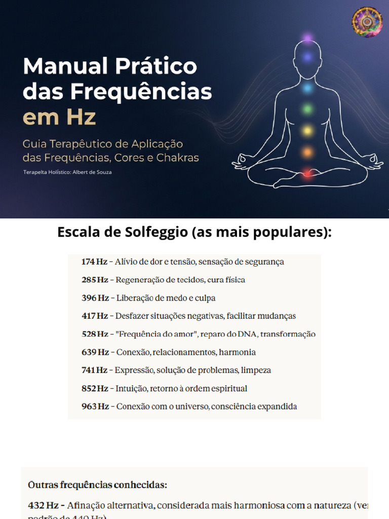 Escala de Solfeggio (As Mais Populares) | PDF
