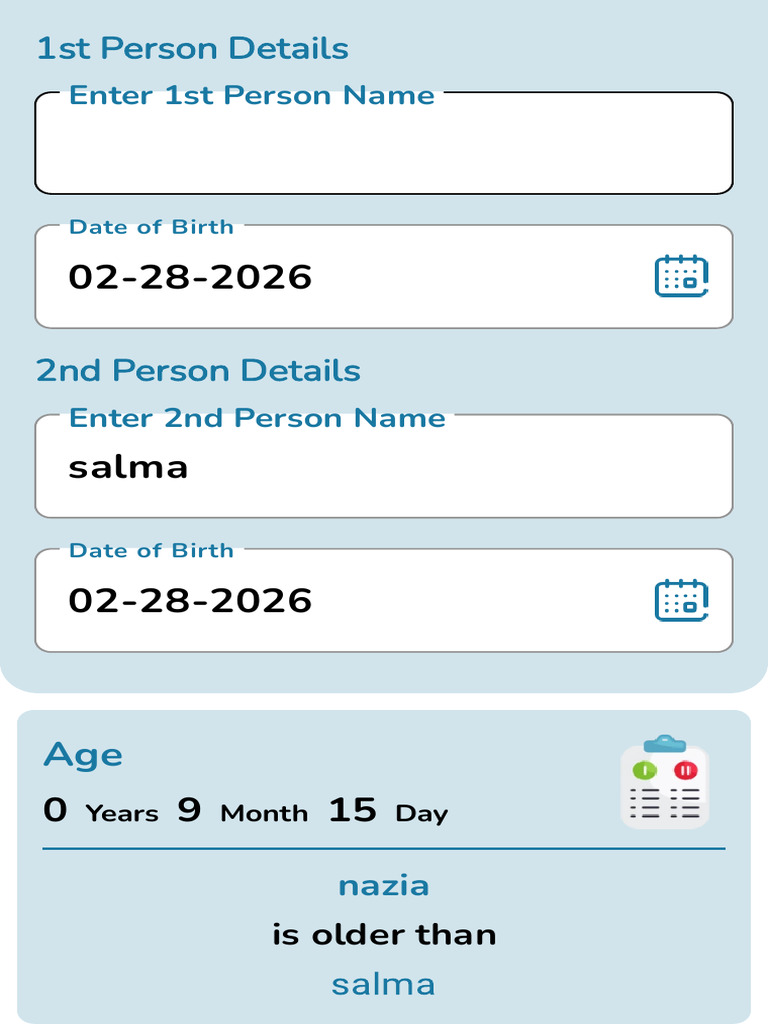 Age Comparison 1772277772520 | PDF