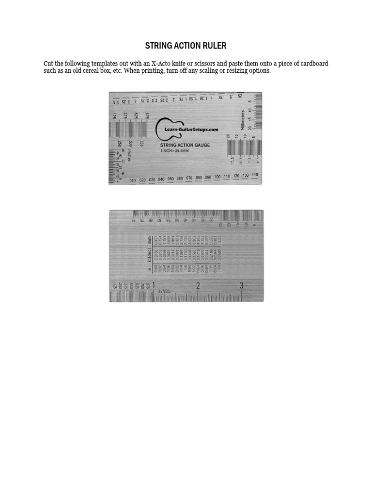 String Action Ruler Template | PDF