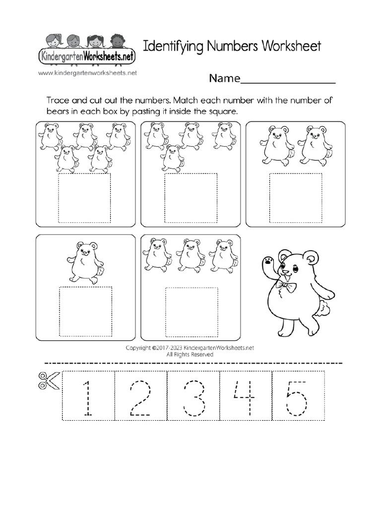 Free Printable Identifying Numbers Worksheet | PDF