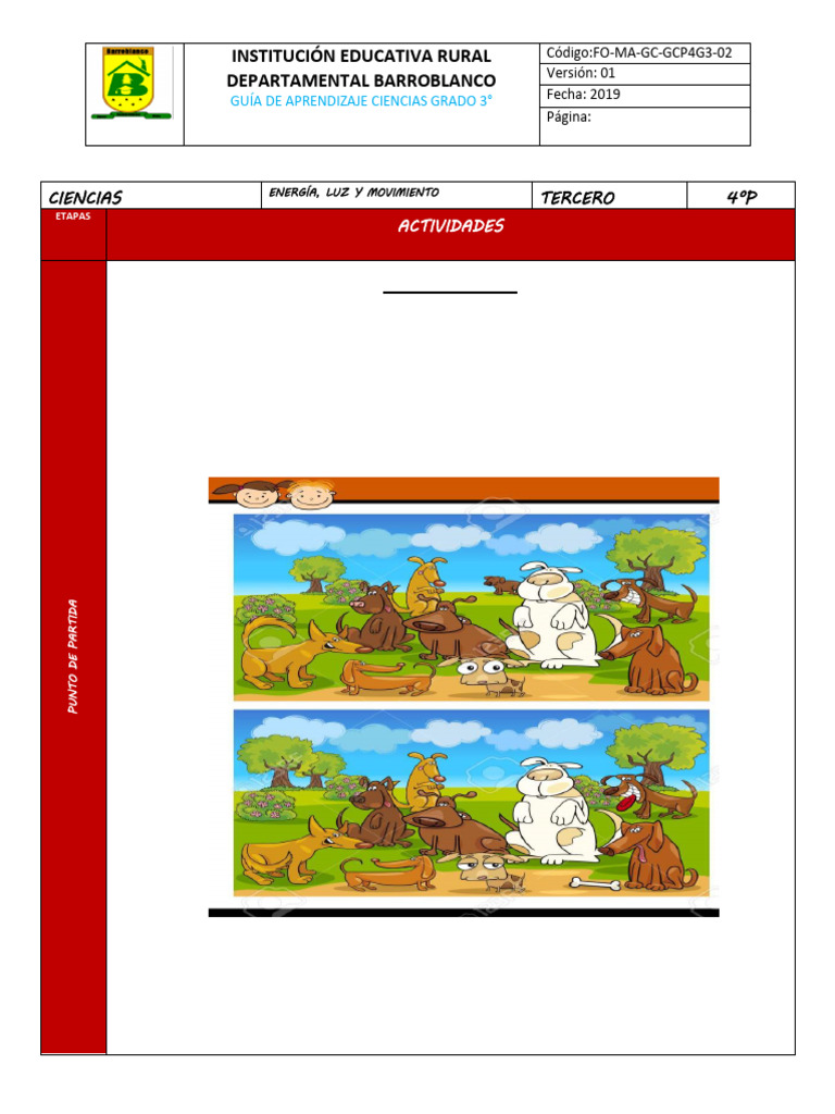 guia ciencias grado 3 cuarto periodo | PDF | Ligero