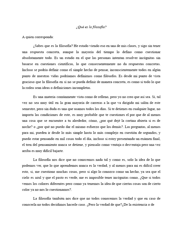 ¿Qué Es La Filosofía? Texto Desde Perspectiva | PDF | Amor | Pensamiento
