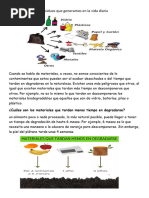 Tiempo de Degradación de Residuos | PDF | Ciencia y matemáticas