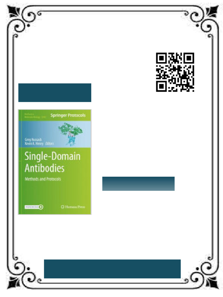 Single Domain Antibodies Greg Hussack Kevin A Henry eBook early-access ...