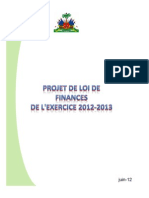 Budget: Projet de Loi de Finances 2012-2013 