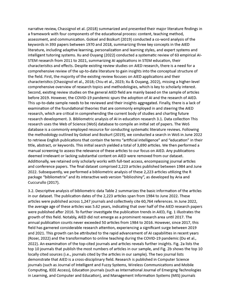 Narrative Review, Chassignol Et Al. (2018) Summarized and | PDF ...