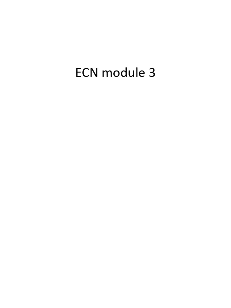 ECN module 3 | PDF | Electric Motor | Electromagnetic Induction
