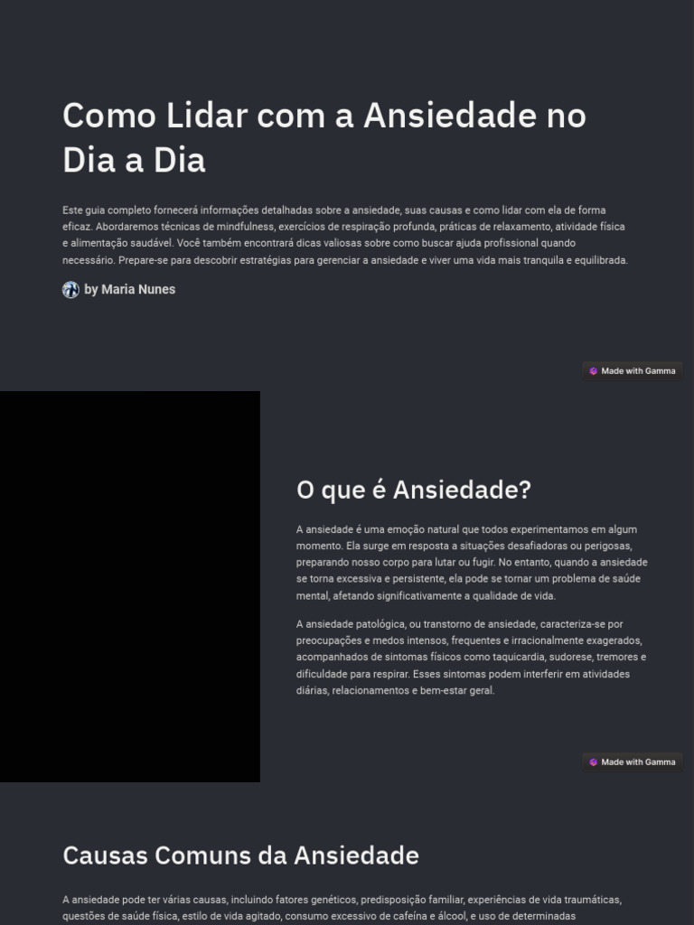 Como Lidar Com A Ansiedade No Dia A Dia | PDF | Ansiedade | Atenção plena