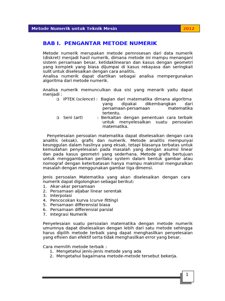 Modul Metode Numerik | PDF