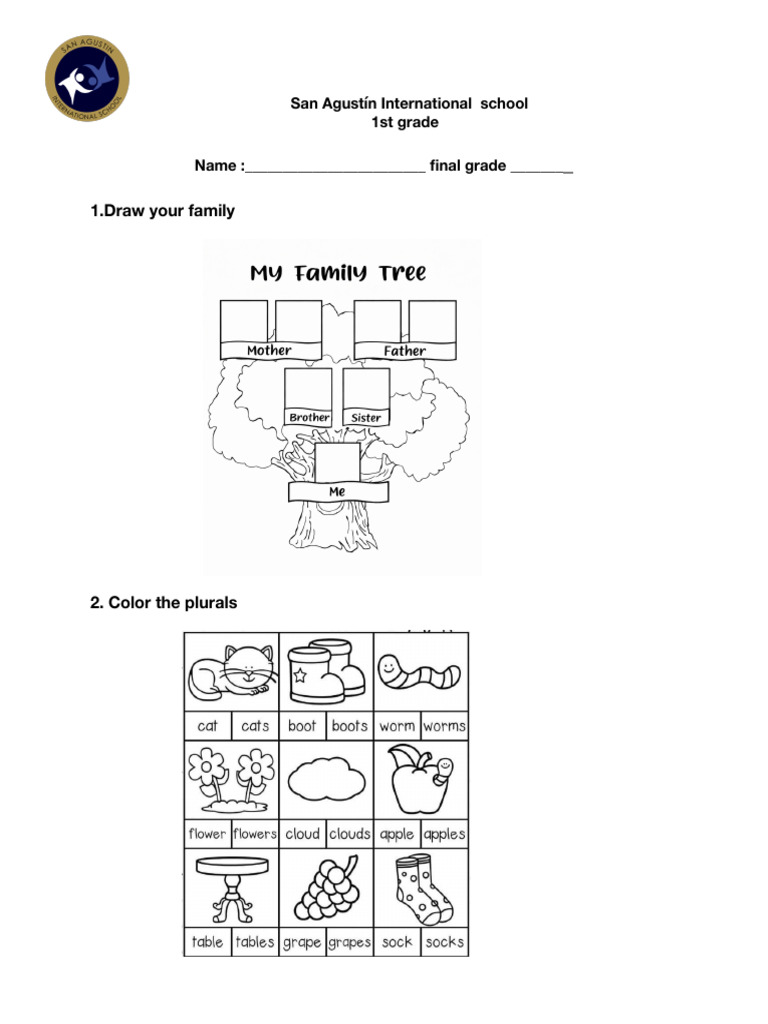 1st Grade Exams | PDF