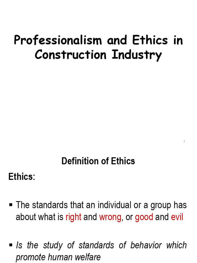 Chapter 8 - Professional Ethics in Const Industry | PDF | Conflict Of ...