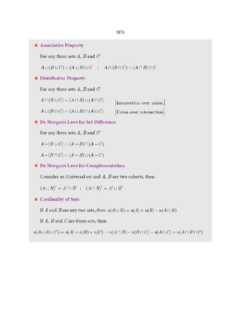 Maths Sets | PDF