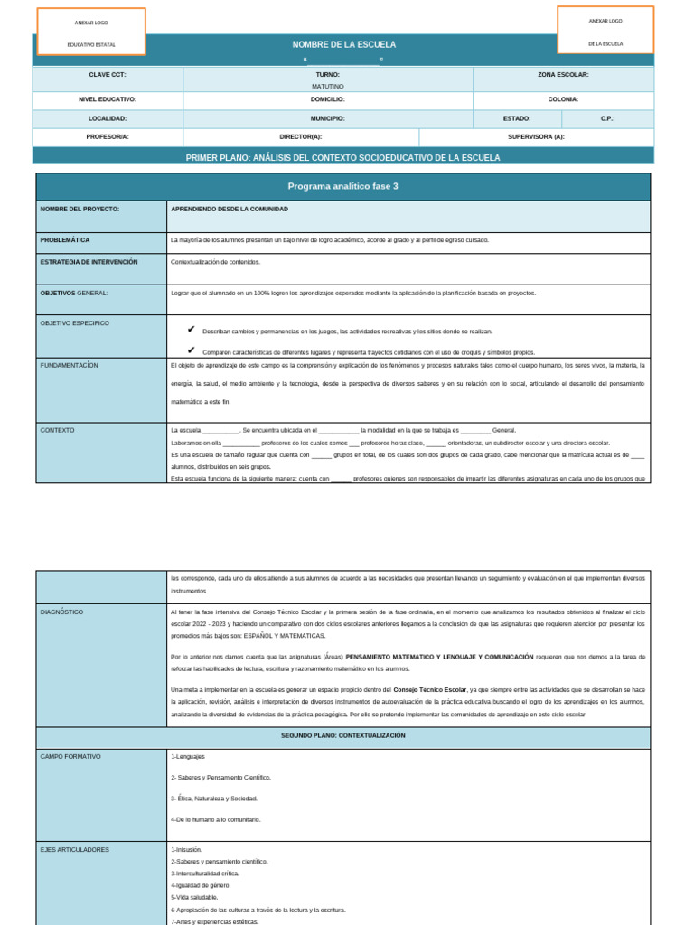 Plan Analítico-2 Grado | PDF | Evaluación | Aprendizaje