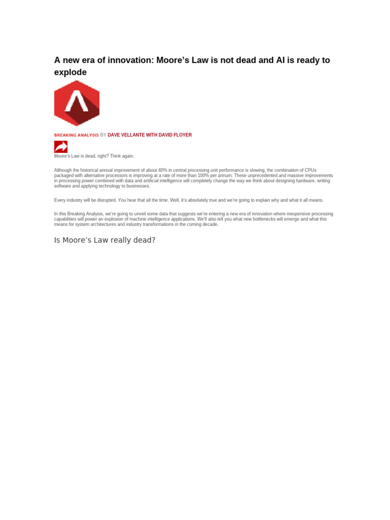 A New Era of Innovation | PDF | Artificial Intelligence | Intelligence ...