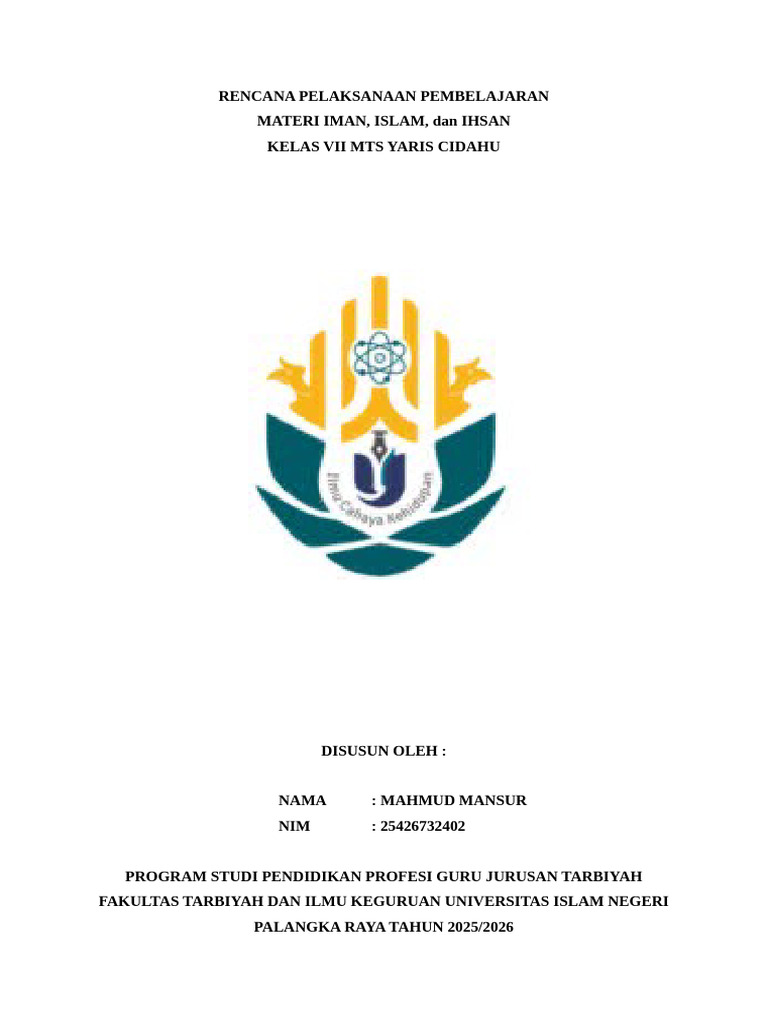 Contoh RPP Modul Ukin Tahap 1 | PDF