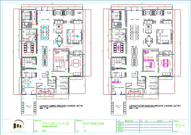 (r1) SD - Layout Elektrikal Private Lounge Jat-Model | PDF
