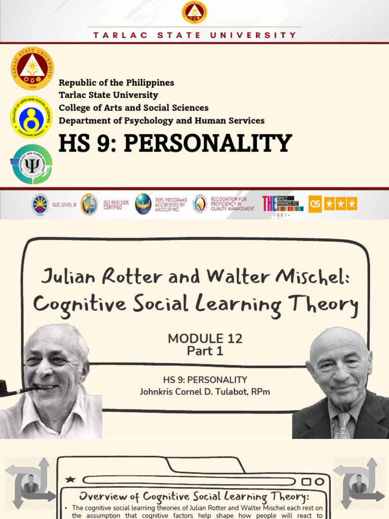 Module 12 - Hs 9 - Rotter & Mischel and Kelly | PDF | Reinforcement ...