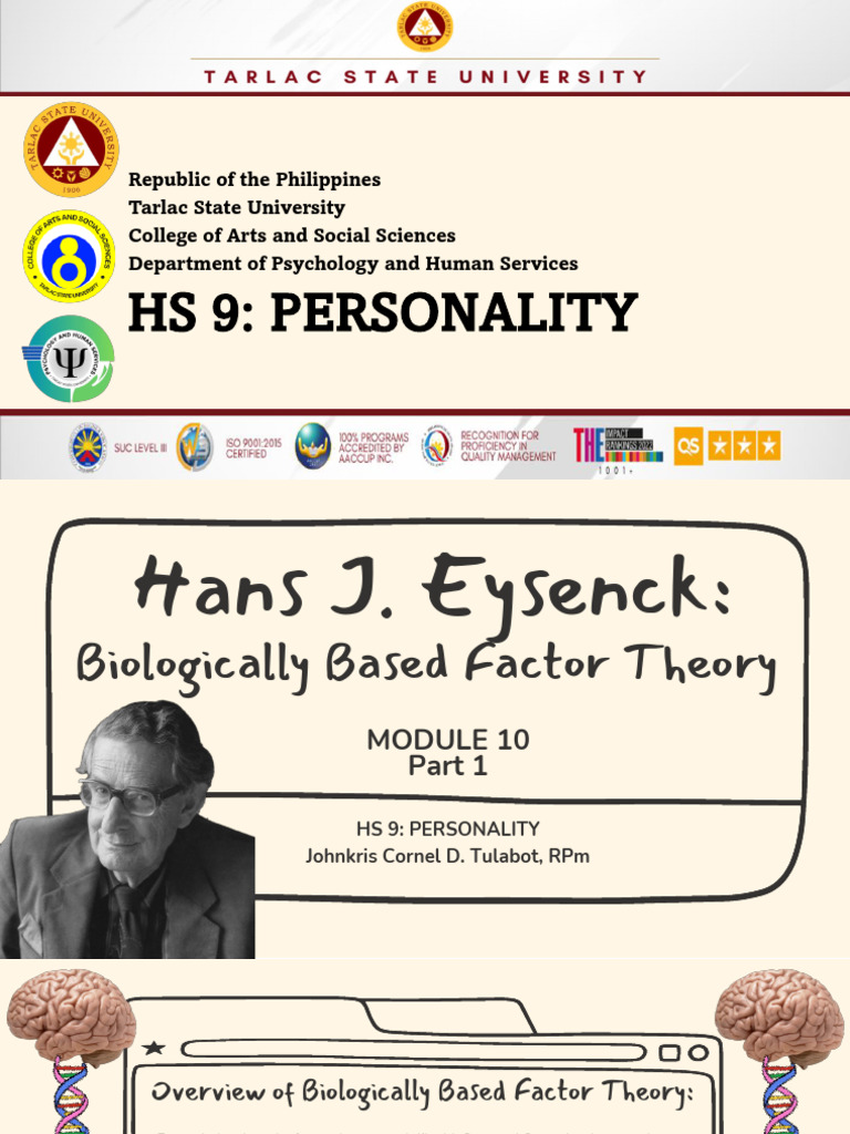 Module 10 - Hs 9 - Eysenck & Buss | PDF | Extraversion And Introversion ...