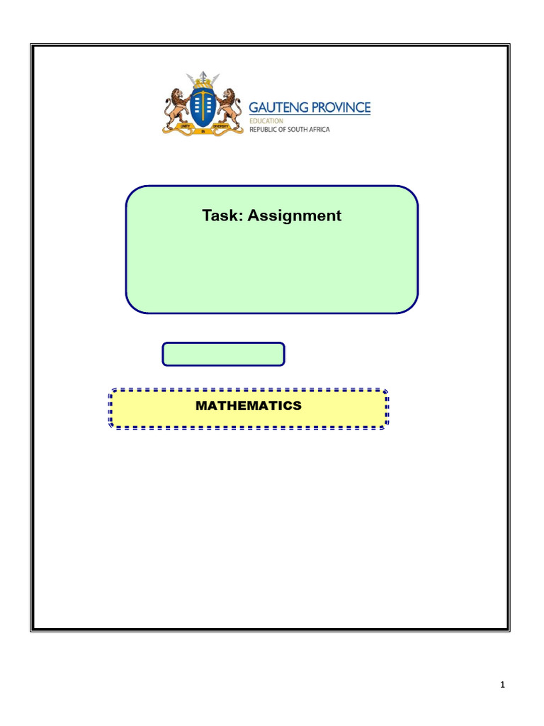 Assignment Term 1 Grade 8 2024 | PDF | Multiple Choice | Arithmetic
