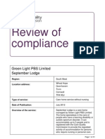 Review of Compliance: Green Light PBS Limited September Lodge