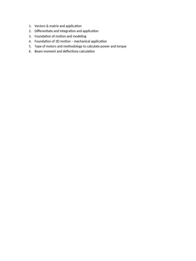 Trainning Topics For Mechanical Engineering | PDF