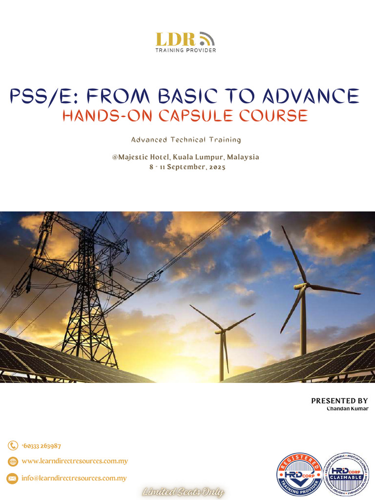 PSSE From Basic To Advance Hands-On Capsule Course | PDF | Simulation ...