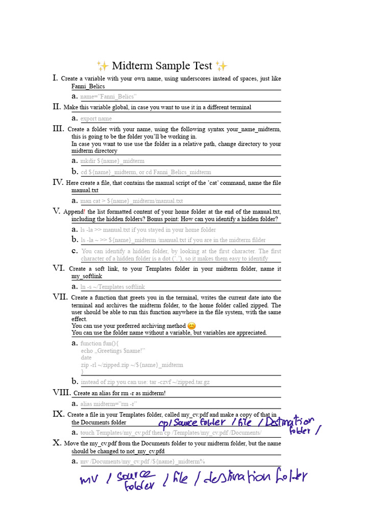 Midterm | PDF | Directory (Computing) | Computer File