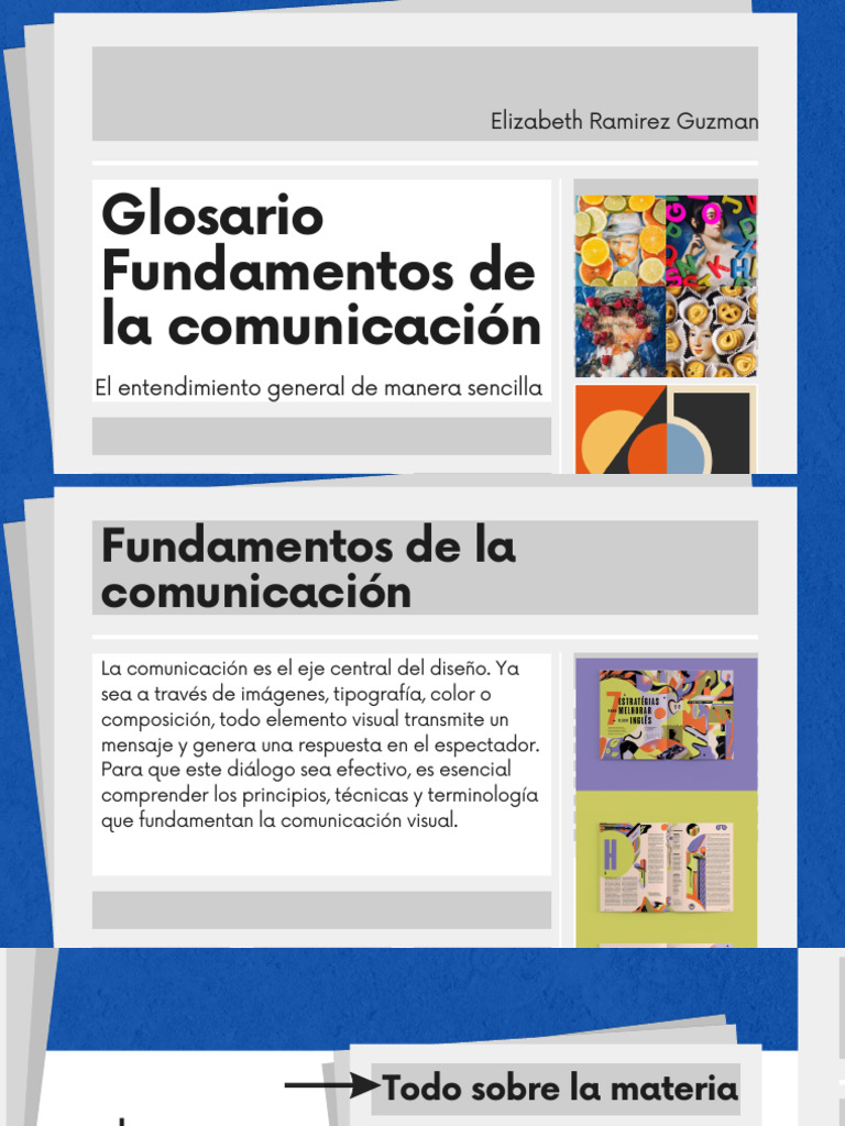 Glosario Fundamentos de La Comunicación | PDF | Diseño | Importar