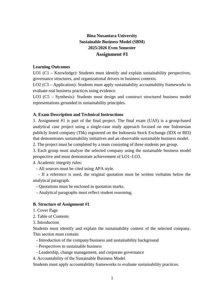Assignment 1-20260306101650 | PDF | Business Model