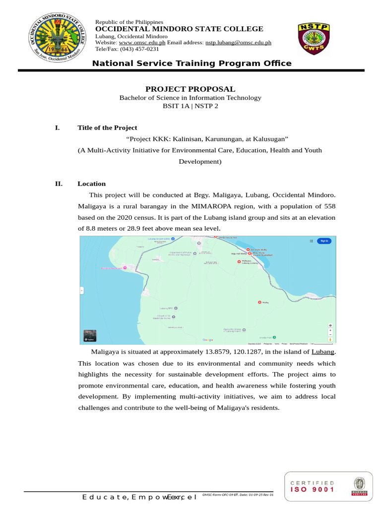 NSTP Project Proposal | PDF | Volunteering