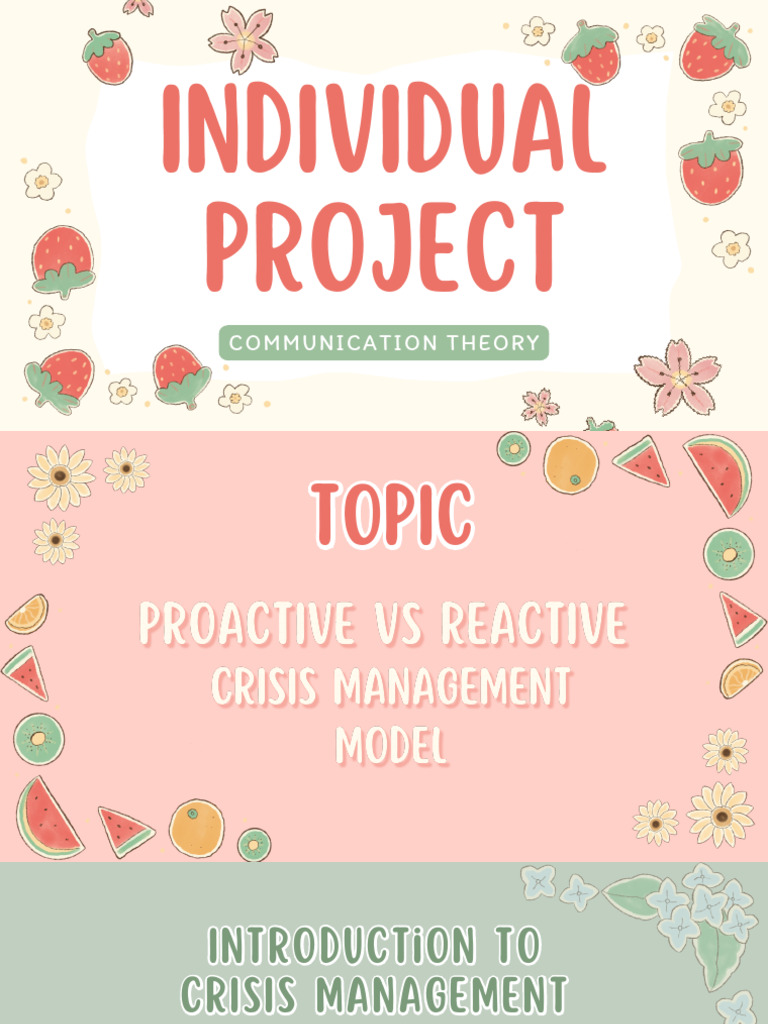 Proactive & Reactive Crisis Management Model | PDF | Crisis Management ...