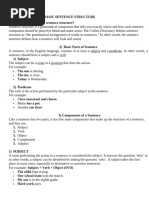 Sentence Pattern Examples in English | PDF | Object (Grammar) | Verb