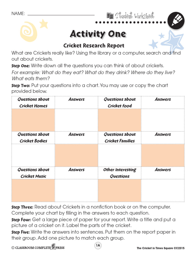 Activity One: Student Worksheet | PDF