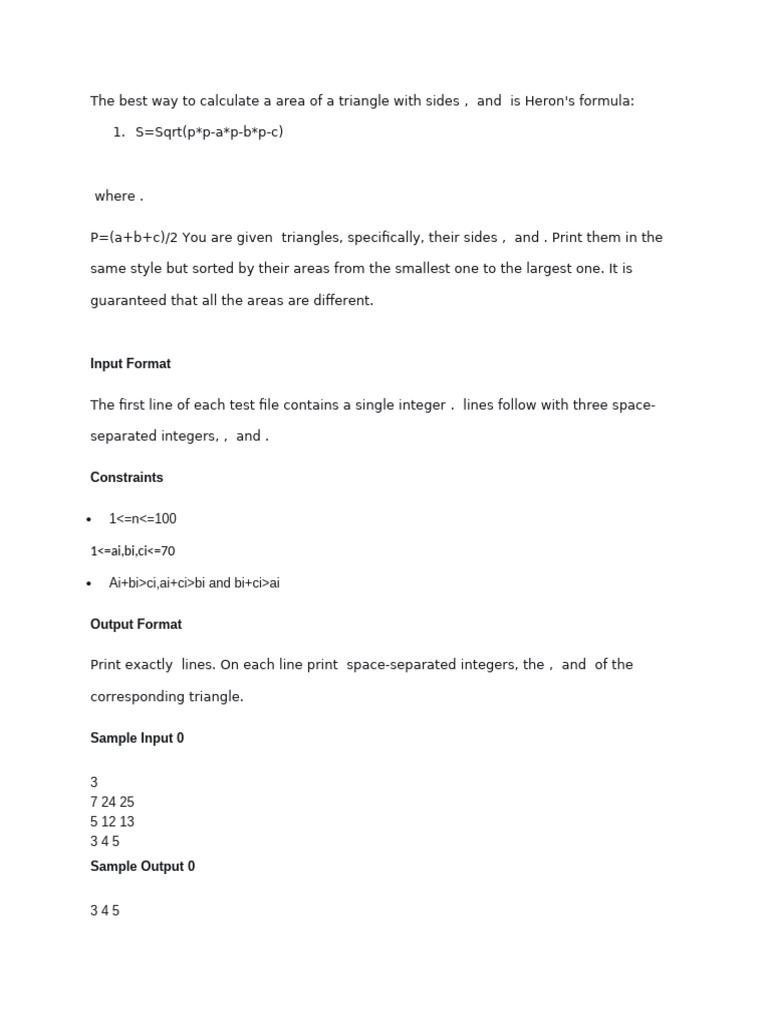 Input Format: 1 Ai, Bi, Ci 70 | PDF