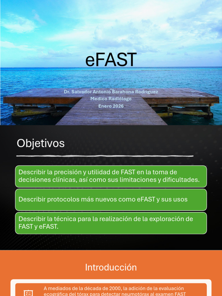 Clase 6 - Efast | PDF | Ultrasonido médico | Medicina CLINICA