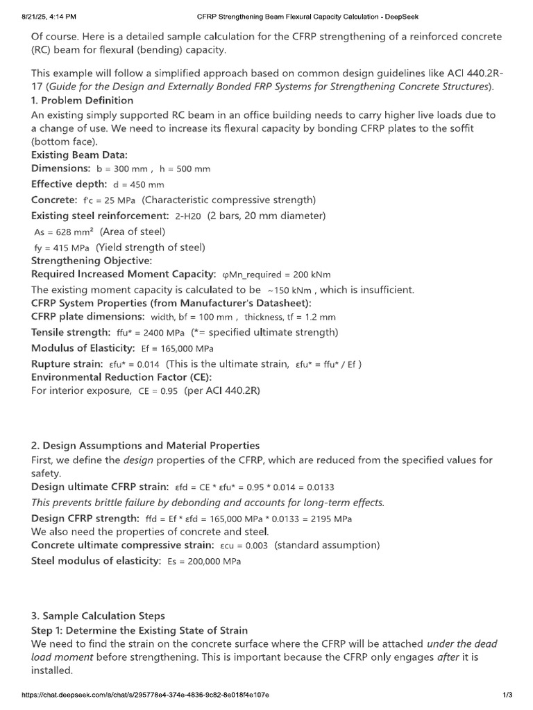 CFRP Design Calculation | PDF
