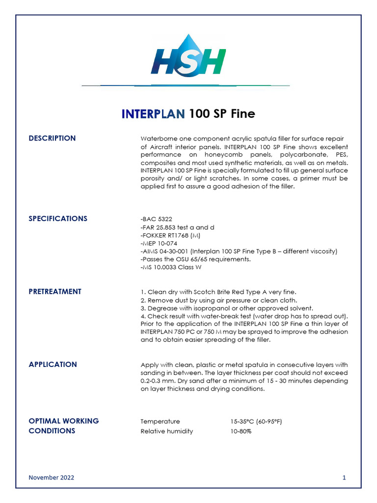 Interplan 100 SP Fine November 2022 Tds | PDF | Mechanical Engineering ...