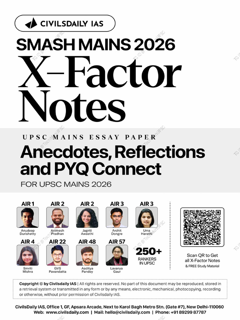 Anecdotes, Reflections and PYQ ConnectXFactor Notes | PDF