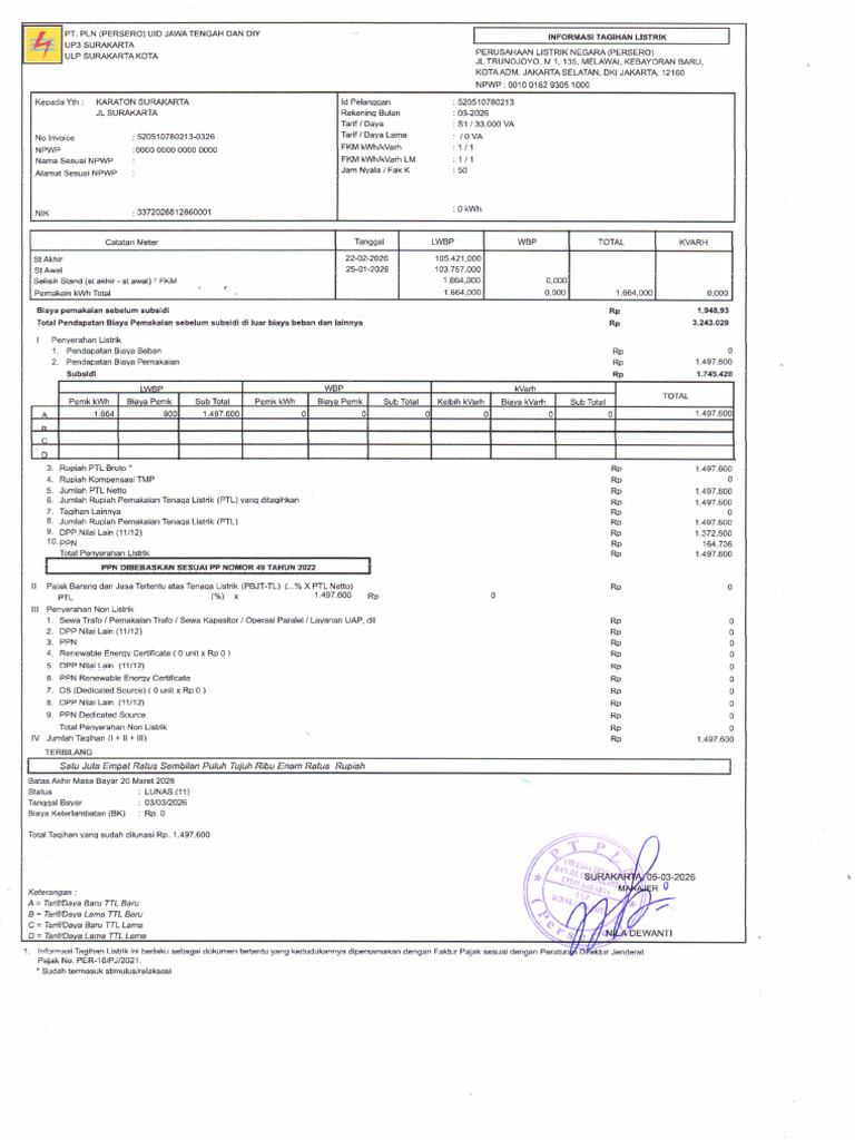 Invoice 520510780213 Lunas | PDF