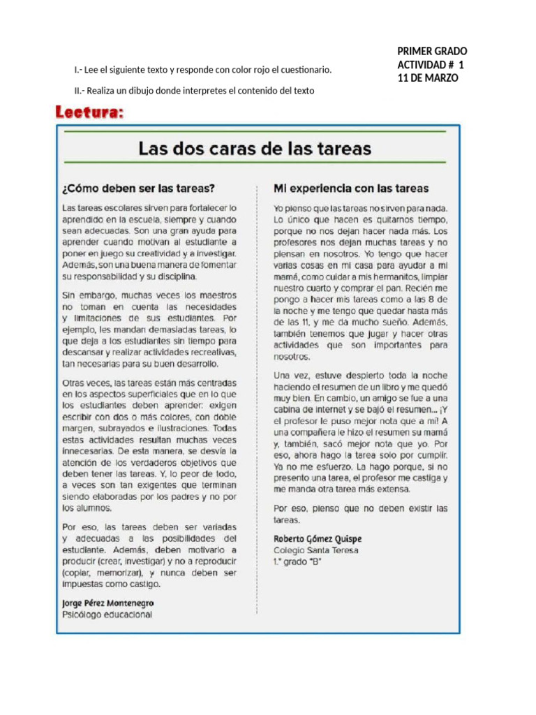 TAREAS para Comprension Lectora | PDF | Razonamiento deductivo | Argumento