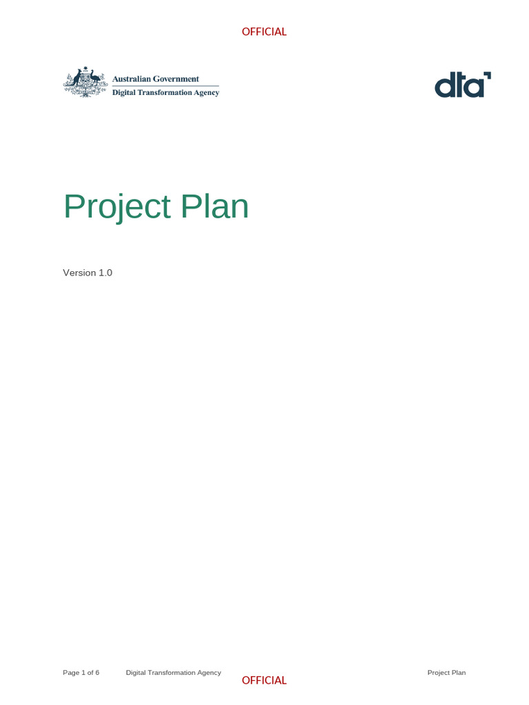 Project Plan Template | PDF | Policy | Governance